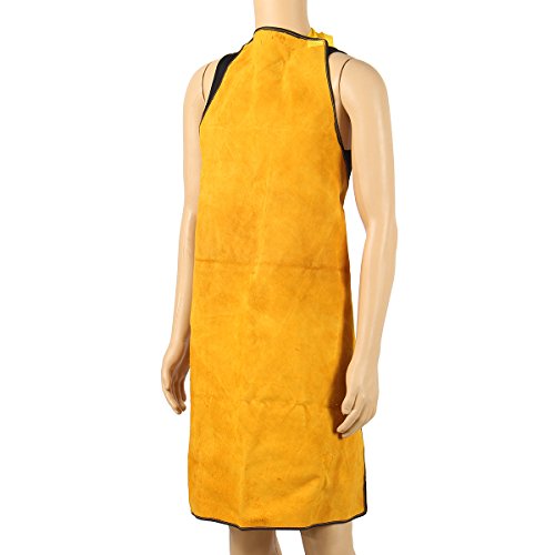 GGGarden Welding Apron Protective Clothing Thermal Protection Workwear Leather 100X70CM - #3 - Thumbnail 2