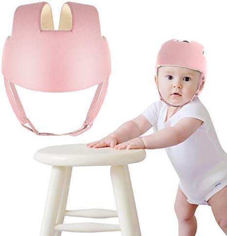 Baby Toddler Safety Adjustable Helmet Infant Protective Harnesses Helmet for Learn to waik (Pink/Blue)