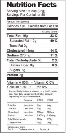Fresh and Honest Foods Butter Powder 44.8 OZ #10 Can