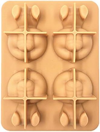 VIASA Panda Shape Ice Lattice Freeze Ice Tray Pudding Jelly Maker Mold Ice Cube (Khaki)