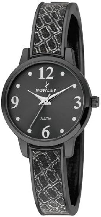 Reloj Mujer en Acero Negro yy Correa de Brazalete: Amazon.es