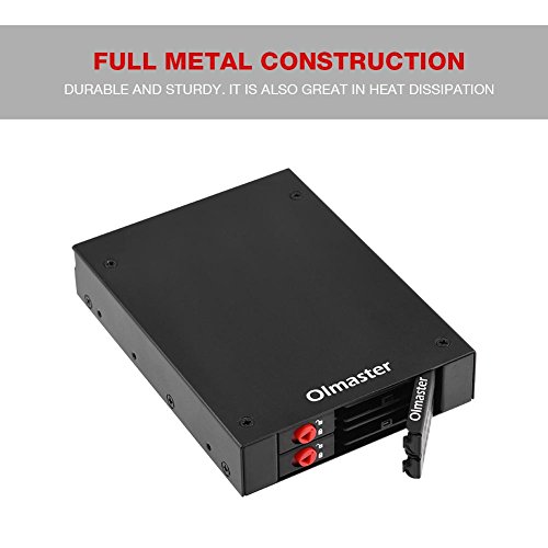 Jadpes Hard Disk Box Built-in Mr-6201, Dual-Bay, Multi-Bay, Built-in Floppy 2.5-inch Internal Dual-Bays 2.5" SATA HDD/SSD Mobile Rack for 3.5" Floppy Drive Bay of PC