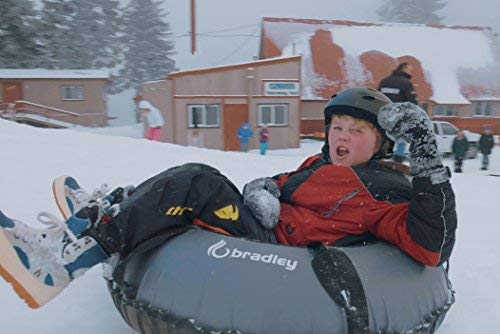 Bradley Snow Tube with 50" Cover | Heavy Duty Inflatable Sledding Tubes (Red)