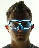 Light Up El Wire Glasses (Aqua)