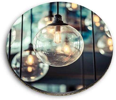 Destination 16155 - Imanes redondos de MDF con bombillas retro para el