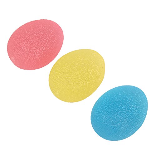 EX ELECTRONIX EXPRESS 78EGG3PK Egg Shaped Colorful Hand Exercise Balls