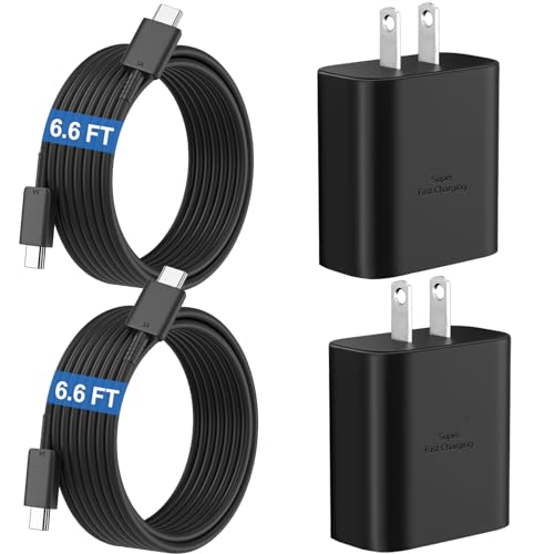 45 W Super Schnellladegerät USB C Android Handy Typ C Ladegerät Schnellladeblock mit 1,8 m Ladekabel für Samsung Galaxy S25 Ultra/S25+/S24 Ultra/S24+/