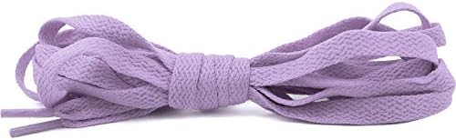 Women's Shoes19 Flat Shoelaces 29 Colors and with 4 Different Lengths Lavender, 60"