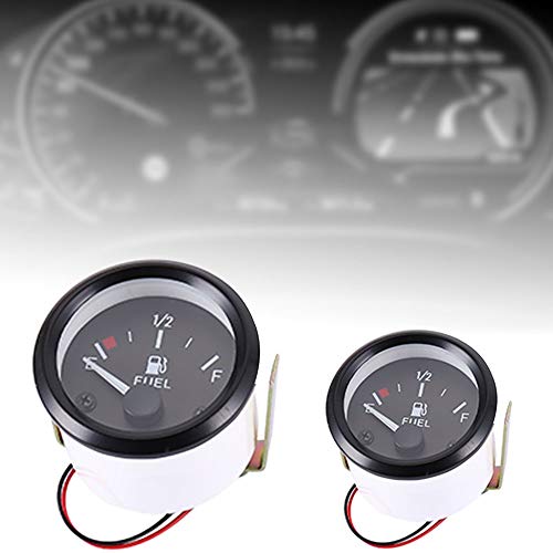 ODOMY Car 2" 52mm Fuel Level Gauge Auto Meter with Fuel Sensor E-1/2-F Pointer Digital LED Electric Universal Car Pointer Meter Kit