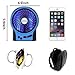 OPOLAR Portable Travel Mini Fan with 3-13 Hours Battery Life for Camping, Personal Battery Operated or USB Powered Handheld Fan, Internal Blue and Side Light, 3 Speeds, Quiet, Rechargeable