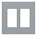Lutron Claro 2 Gang Decorator Wallplate, SC-2-BG, Bluestone