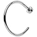 Body Candy Retainer and Pack of 2 Stainless Steel Nose Hoop Rings 20 Gauge 5/16
