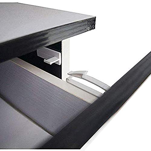Child Safety Locks, Coolrunner Safety Invisible Drawer Latches with Strong Adhesive for Baby Care,Only fit for Some Drawers, Please See Below Before Buying