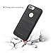 iPhone 7 Plus Case, Moonmini Ultra Slim Shock Absorbing Dual Layer TPU + PC Hybrid Carbon Fiber Texture Shockproof Anti Scratch Full Protection Back Cover for iPhone 7 Plus Black