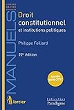 Droit constitutionnel et institutions politiques (LSB. MAN.PARADI) (French Edition) by 