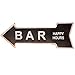 Ochoice Bar Signs Retro Arrow Embossed Metal Signs for Wall Decoration