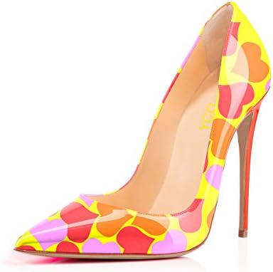 Women's High Heels Pumps Red Blood Printing Slip on Shoes