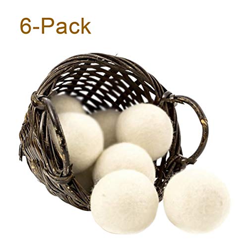 SORMAG Wool Dryer Balls Organic,Laundry Wool Balls for Dryer Premium Reusable All Natural Fabric Softener Best Gift 100% Handmade Pure Wool 6XL Eco Alternative to Drying Sheets