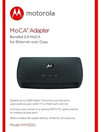 Motorola Moca adaptador para Ethernet over Coax, 1000 Mbps en condiciones de servidumbre 2.0 Moca (Modelo MM1000)