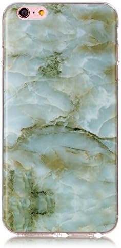 DStores For iPhone 7 Case Green Soft Granite Marble Stone image Painted Anti-Crystal [Ultra Thin] Case for Apple iPhone 7/4.7 inch Back Cover