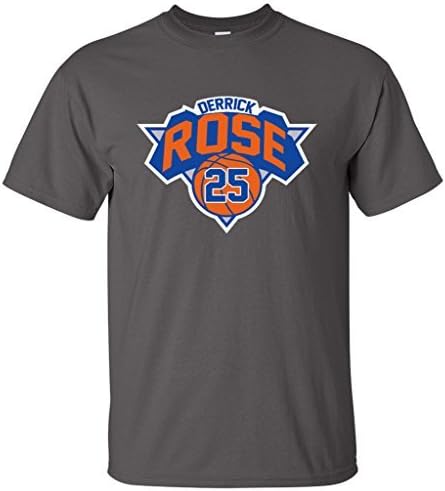 Derrick Rose New York Knicks "Logo" Charcoal T-Shirt YOUTH MEDIUM