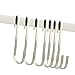 RuiLing Flat Style Premium Stainless Steel S Hook Cookware Universal Pot Rack Hooks Sturdy Hanging Hooks - Multiple uses for Kitchenware, Pots, Utensils, Plants, Towels - Set of 10