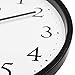 HIPPIH Black Wall Clock Silent Non Ticking Quality Quartz, 10 Inch Round Easy to Read for Home Office School Kitchen Clock