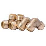SharkBite 1/2-Inch 90-Degree Elbow, Push-to-Connect, PEX, Copper, CPVC, 4 Count