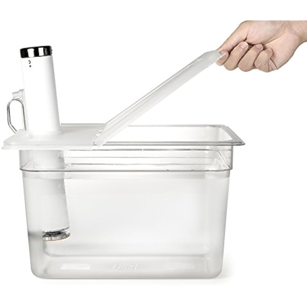 Sous Vide Machines Container 12 Quart With Collapsible Hinged Lid For