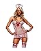 RuSong Lingerie Outfits Nurse Uniforme Girl Costume Women Nightie Cosplay for Wife Gift Hot Bodystockings