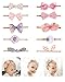 FANCY CLOUDS Baby Girl Headbands with Bows and Flowers,Soft Nylon Knot Hair Accessories for Newborn Infant Toddler Girls (000)