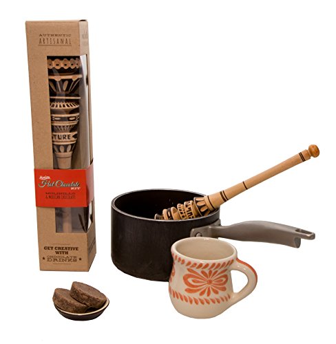 Verve Culture Authentic Artisanal Mexican Molinillo Hot Chocolate Frother Kit, 14.5" Inch - Large