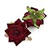 Artificial Flower 6cm Silk Blooming Rose Heads for Wedding Decoration DIY Wreath Scrapbooking Corsage Flowers 7pcs (Burgundy)
