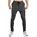 BROKIG Mens Jogger Sport Pants, Casual Zipper Gym Workout Sweatpants Pockets