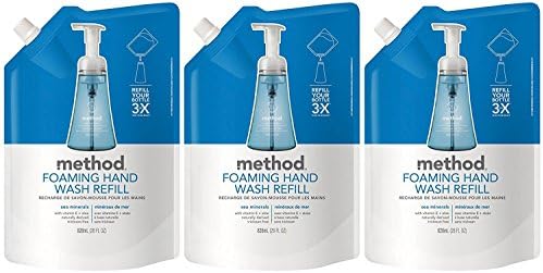 (3 Pack) Method Gel Hand Wash Refill Pouch, Sea Minerals Scent, 34oz