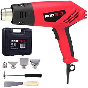 Cartman Heat Gun, 1500W Hot Air Gun in Carry Case, 750-1000 ℉ with 6 Accessories