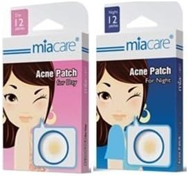 Miacare Acne absorbing cover patchs for Day and Night ; (2 packs for day /2 packs for night) 12 dot patches each pack by Miacare