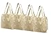 Earthwise Cotton Canvas Reusable Shopping Grocery Bag Tote Biodegradable (4 Pack) (Natural)