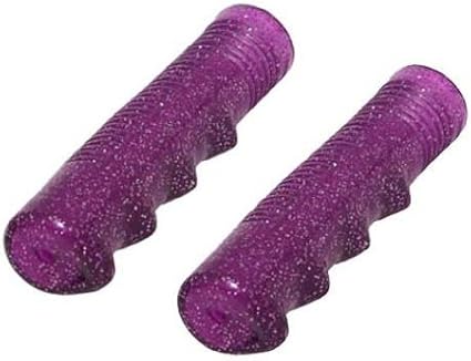 purple bike grips