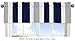 Sweet Jojo Designs Navy Blue, Gray and White Window Treatment Valance for Stripes Bedding Collection