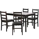 FDW Dining Table Set Kitchen Dining Table Set Wood Table and Chairs Set Kitchen Table and Chairs for 4 Person