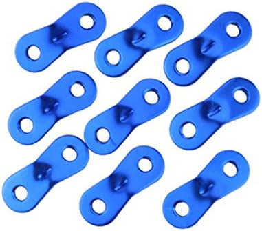 Katech 10 Pieces of Tent Guy Rope Tensioners Durable Aluminum Alloy Rope Adjusters Outdoor Camping Guy Rope Buckles With Two Holes Design