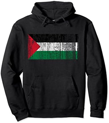 Unisex Vintage Palestinian Shirt Palestine Flag Hoodie Medium Black