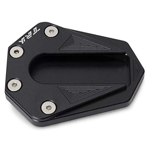 Moligh doll Moto CNC en Aluminium Pied Kickstand Extension Pad Plaque de C？t/&eacute; Support Agrandisseur pour Benelli TRK 502 2017-2018 Moto Accessoires