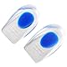 Silicone Heel Cups,Junyulim Silicone Heel Pads For Bone Spurs Pain Relief Protectors of Your Sore or Bruised Feet .Can Be Hand Washable, Reusable( 1 pairs)