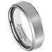 HSG Tungsten Ring Men Wedding Band Engagement 6mm Comfort Fit Brushed Beveled Edges Size 6-13