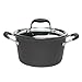 Anolon Advanced Hard Anodized Nonstick Sauce Pan/Saucepan with Lid, 4.5 Quart, Gray