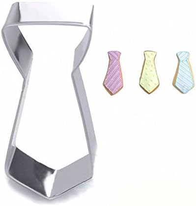 Antallcky Tie Cookie Cutter Stainless Steel Tie Biscuit Molds Fondant Cake Cookie Cutter Set Pastry Mold