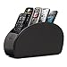 Londo Remote Control Holder with 5 Pockets - Store DVD, Blu-Ray, TV, Roku or Apple TV Remotes - PU Leather with Suede Lining - Slim, Compact Living or Bedroom Storage