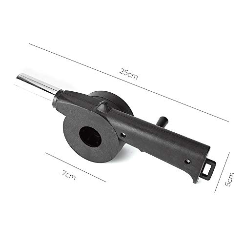 Bosiwee Outdoor Cooking Fan Air Blower 2 Pack, Portable Air Blower Barbecue Fire Bellows Hand Crank Tool for Picnic Camping Stove Accessories - Thumbnail 4